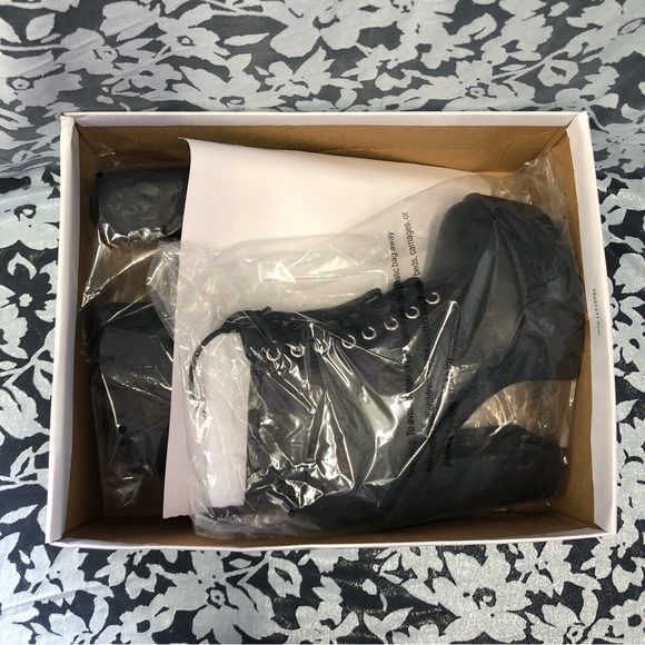 Black Chunky Ankle Boots - Picture 12 of 14